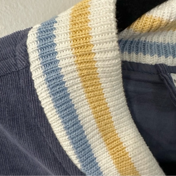 Aerie Women’s Navy Blue Corduroy Varsity Bomber Button Up Jacket Size M GUC - Picture 5 of 10